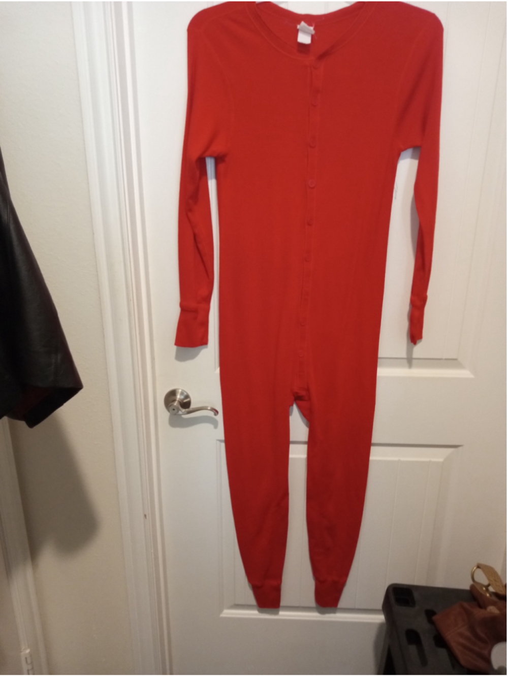 Men's Morgan Mills Red Union Suit One-Piece Underwear Size M-M